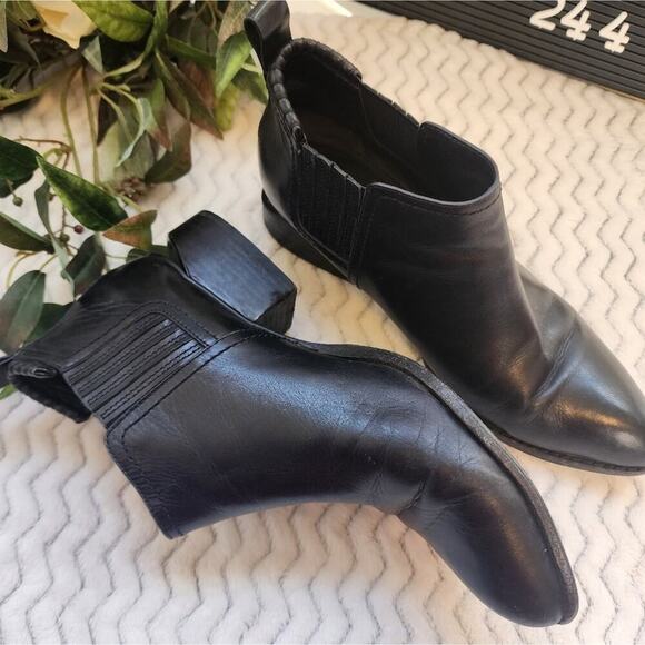 ALEXANDER WANG BLACK LEATHER KORI CUT OUT BLACK BOOTIE SIZE 40 (9.5) - Picture 8 of 10